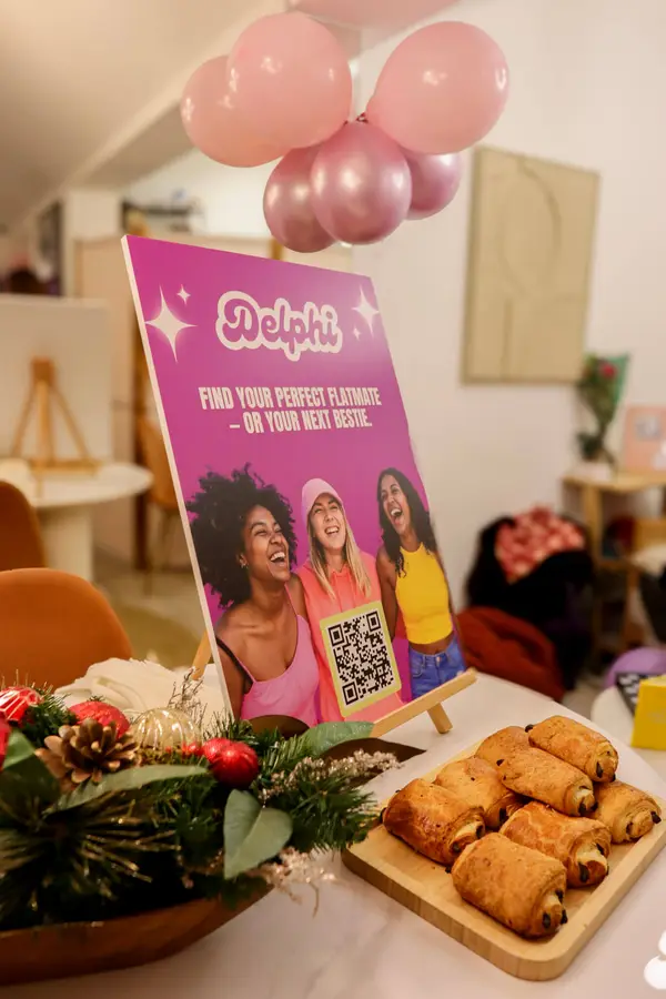 People meeting at Delphi's London flatshare community launch party