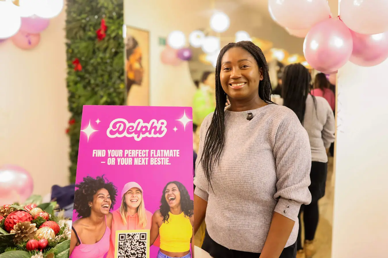 People meeting at Delphi's London flatshare community launch party