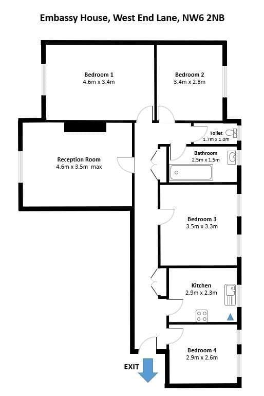 *DOUBLE ROOM | WEST HAMPSTEAD | £694 PCM | AVAILABLE IN MAY* - photo 3